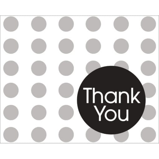 Black Dots Thank You Notes 8Ct