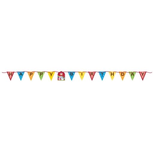 Farmhouse Fun Birthday Banner On Ribbon