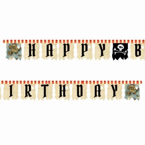 Pirate'S Map Jointed Birthday Banner Large