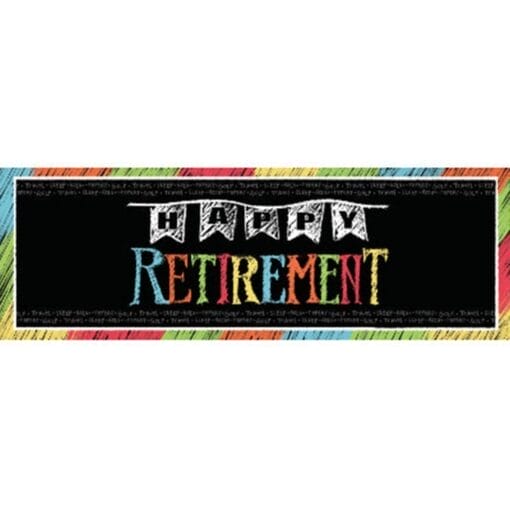 Retirement Chalk Giant Party Banner