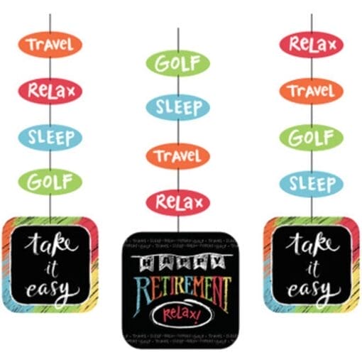 Retirement Chalk Hanging Cutouts