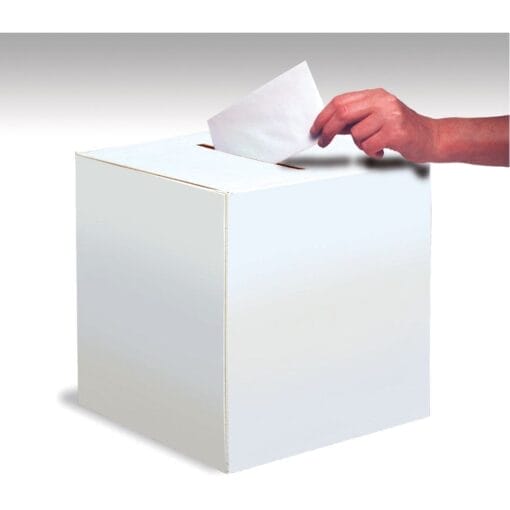 Card Box White Foldable 1Ct