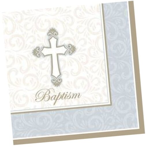 Divinity Napkins Beverage Baptism 16Ct