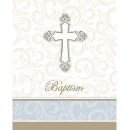 Divinity Invitations Baptism 8Ct