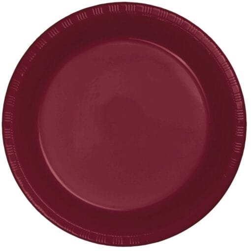 Burgundy Plate Plastic 7&Quot; 20Ct