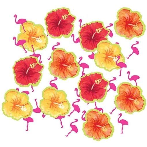 Confetti Hibiscus Heat Printed 1Ct