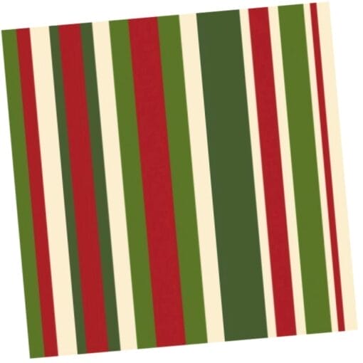 Holly Stripe Napkins Beverage 18Ct