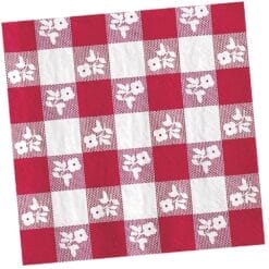 Red Gingham Napkins Beverage 2P 18CT