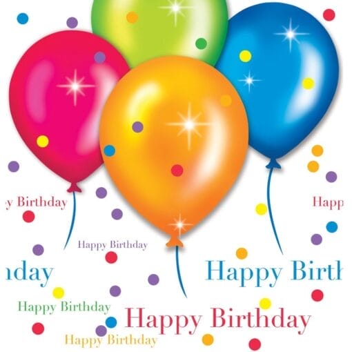 Birthday Balloons Tablecover Pl 48X88