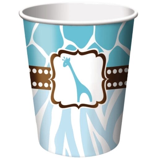 Wild Safari Blue Cups Hot/Cold 9Oz 8Ct