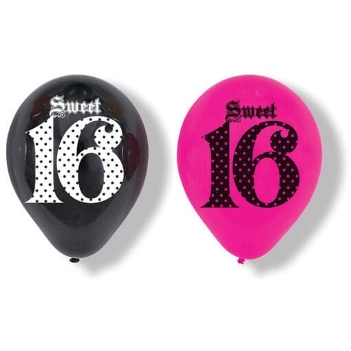 11&Quot; Super Stylish Sweet 16 Ltx Blns 6Ct