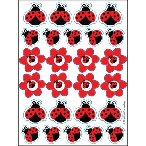 Ladybug Fancy Sticker Sheet 4Sht