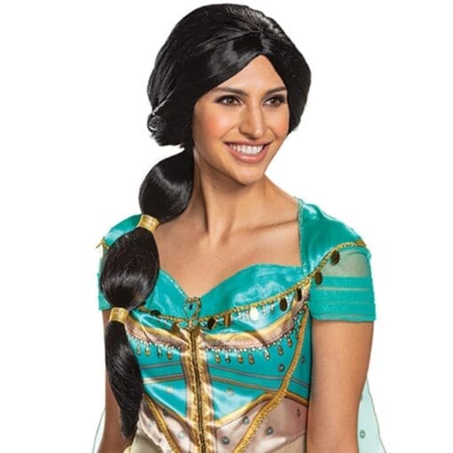 Jasmine Black Adult Wig W/Ponytail