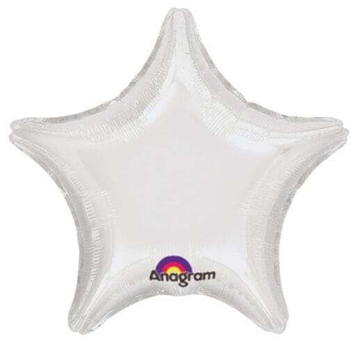 18&Quot; Str White Foil Balloon