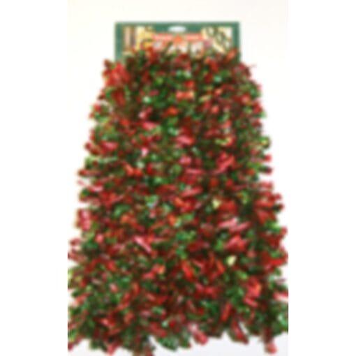 Red &Amp; Green Boa Tinsel Garland 10Ft