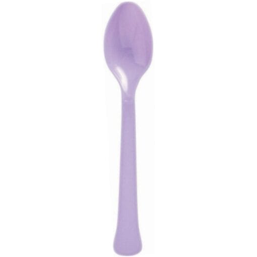 Lavender Premium Plastic Spoons 20Ct