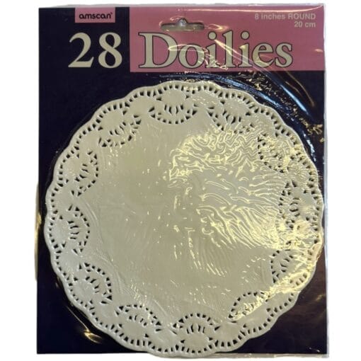 White Paper Round Doilies 8&Quot; 28Ct