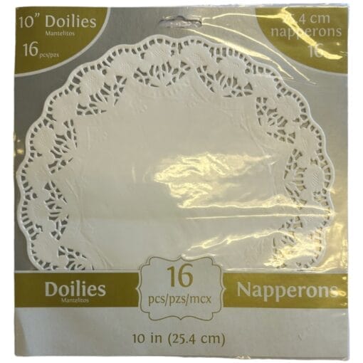 White Paper Round Doilies 10&Quot; 16Ct