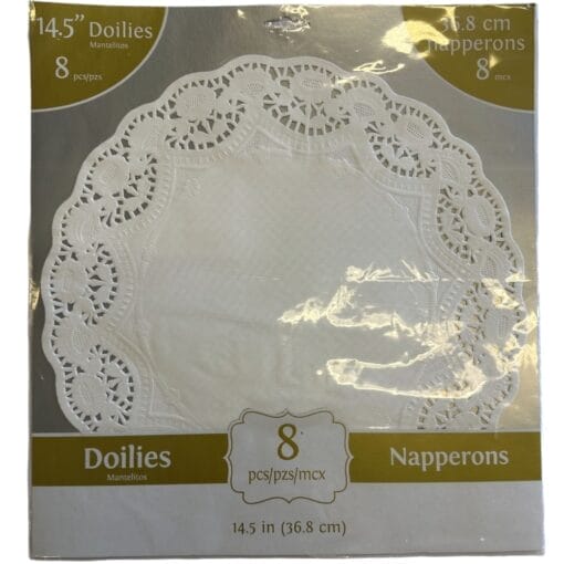 White Paper Round Doilies 14.5&Quot; 8Ct