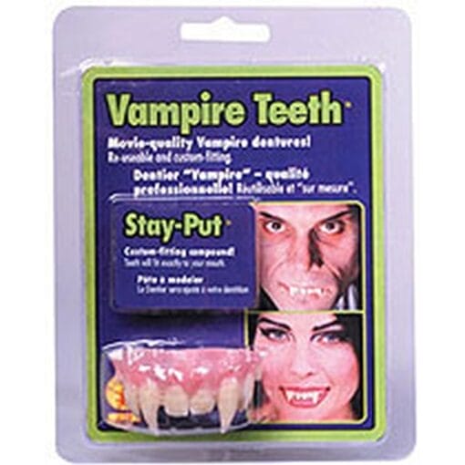 Vampire Teeth W/Denture Putty