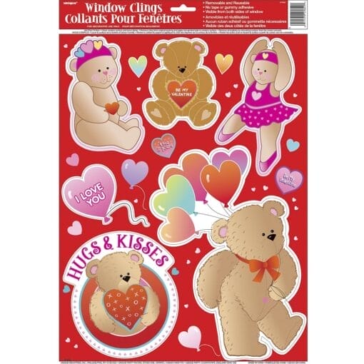 Valentine Window Clings Astd