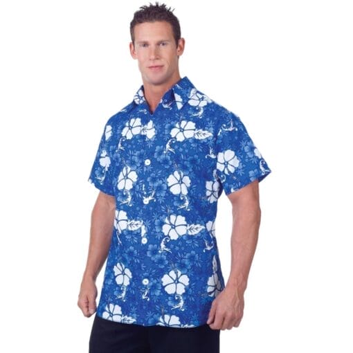 Hawaiian Shirt Blue Mens