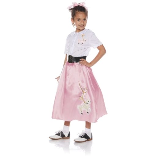 Poodle Skirt Costume Pink &Amp; White