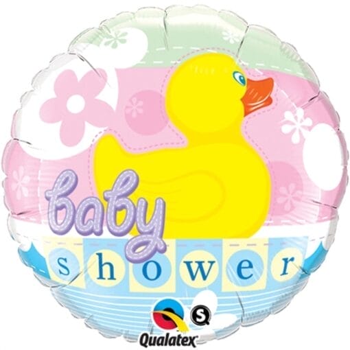 18&Quot; Rnd Baby Shower Rubber Duckie Foil