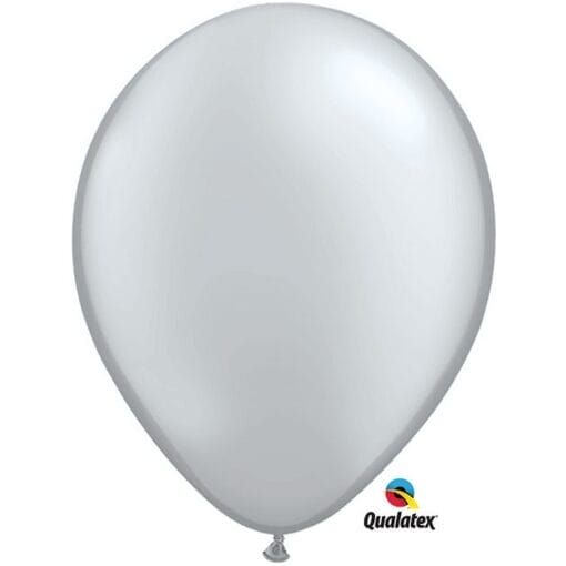 5&Quot; Met Silver Latex Balloons 100Ct