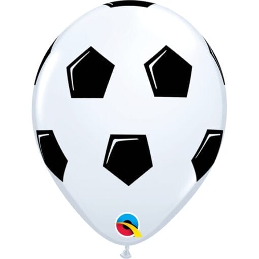 11&Quot; Prt Wht W/Soccer Ball Print Ltx 50Ct