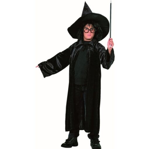 Wizard Cloak Black Velvet Child