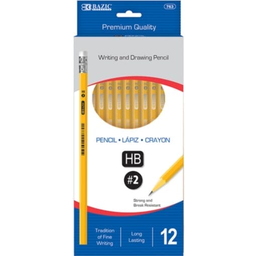 Bazic #2 Premium Yellow Pencil (12/Pack)