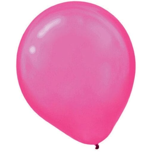 12&Quot; Pearl Bright Pink Latex Balloons 72Ct