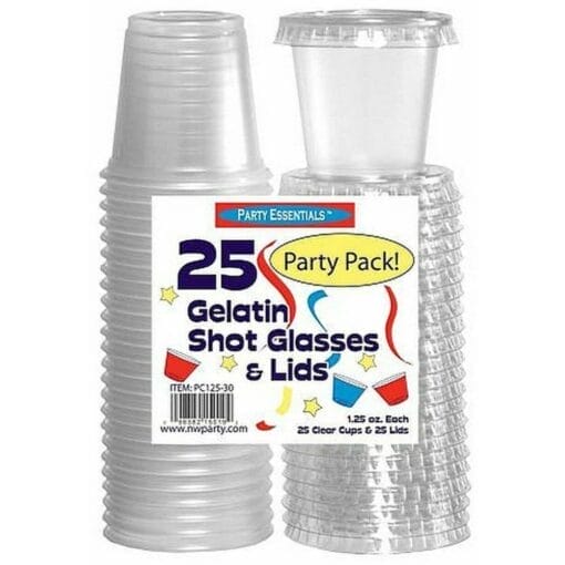 Jello Shot Cups W/Lids Clear 1.25Oz 25Ct