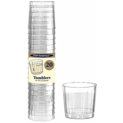 Clear Plastic Deluxe Tumblers 9Oz 20Ct