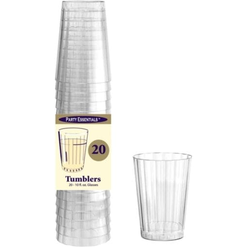 Clear Plastic Deluxe Tumblers 10Oz 20Ct