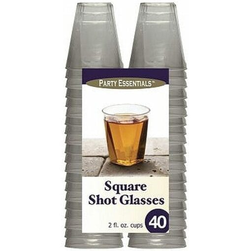 Square Shot Glasses 2Oz 40Ct