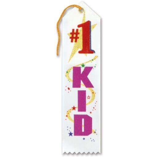 #1 Kid Award Ribbon 2&Quot; X 8&Quot;