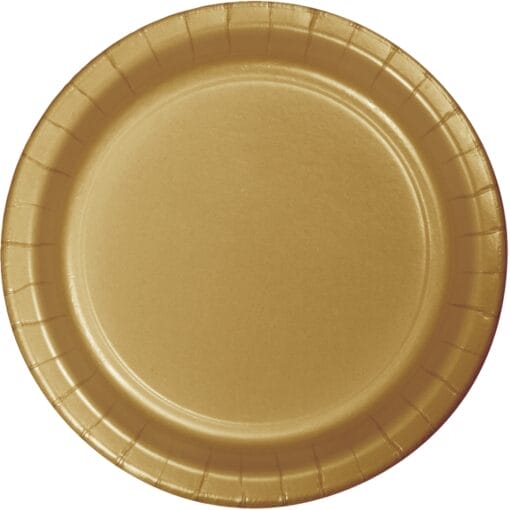 Glittering Gold Plate Paper Rnd 10&Quot; 24Ct