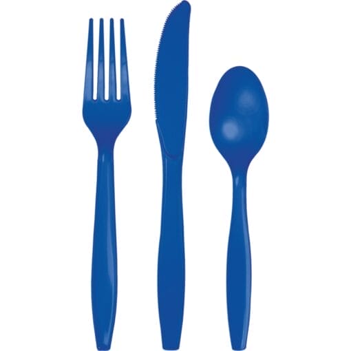 Cobalt Blue Cutlery Permium Astd 24Ct