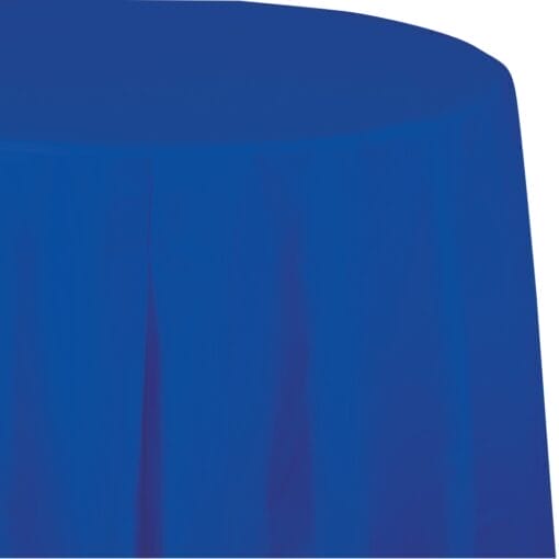 Cobalt Blue Tablecover 82&Quot; Rnd Plastic