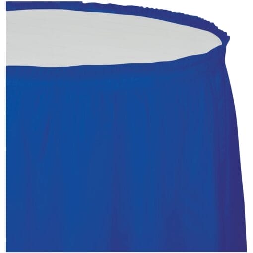 Cobalt Tableskirt Plastic 14Ftx29&Quot;