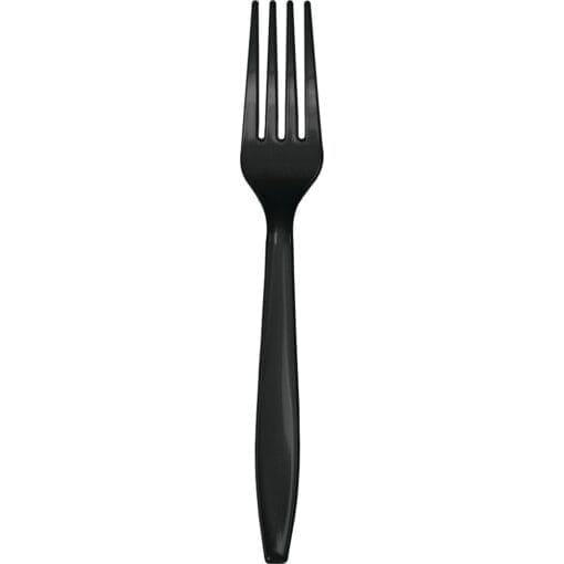 Black Cutlery Forks 24Ct