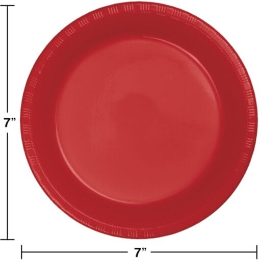 Classic Red Plate Plastic 7&Quot; 20Ct