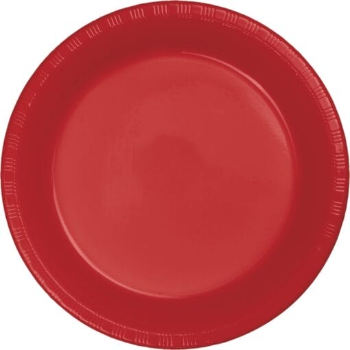 Classic Red Plate Plastic 10&Quot; 20Ct