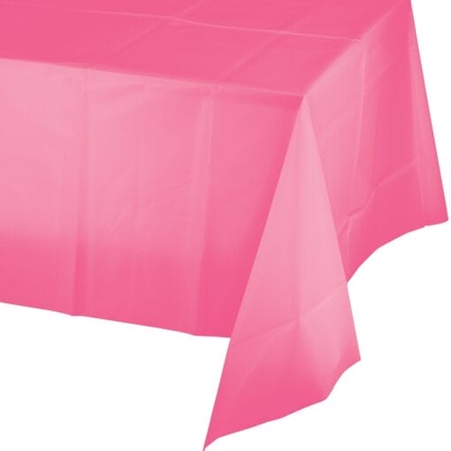 Candy Pink Tablecover 54X108 Plastic