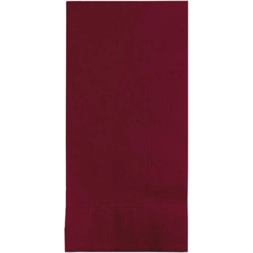 Burgundy Napkin, Dinner 1/8 Fld 50Ct