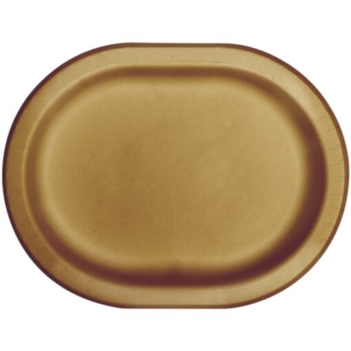 G Gold Platter Oval Paper 12&Quot;X9&Quot; 8Ct