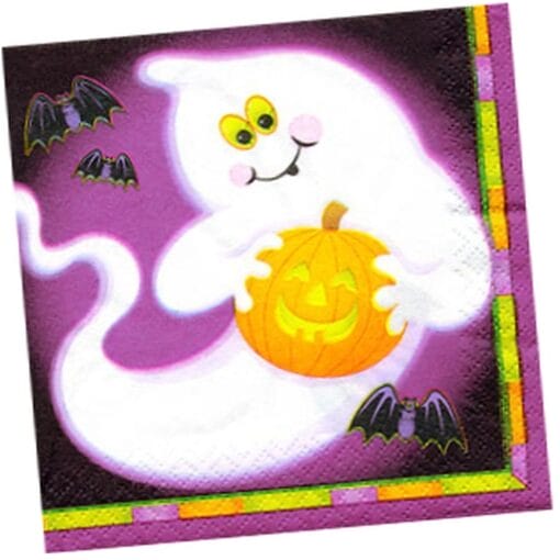 Ghost &Amp; Pumpkin Napkins Beverage 20Ct