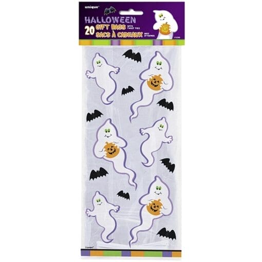 Ghost &Amp; Pumpkin Cello Bags 20Ct